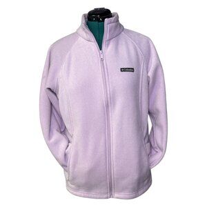 Columbia Women's Benton Springs Full-Zip fleece jacket in light purple Size 1X